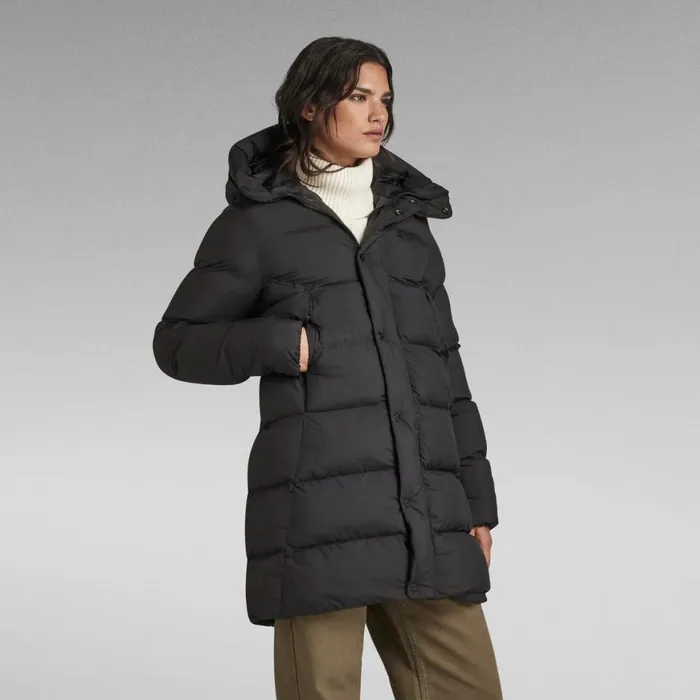 Winter Coats Women GStar RAW Whistler Parka Puffer Jacket Dark Black