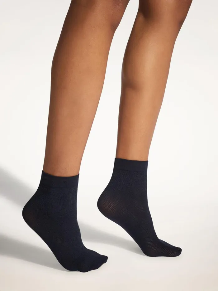 Wolford Cotton Net Socks Deep Night Women Socks