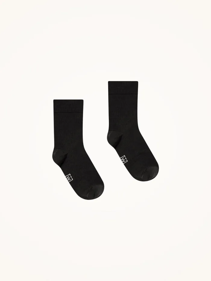 Wolford Merino Rib Support Socks Black Women Socks