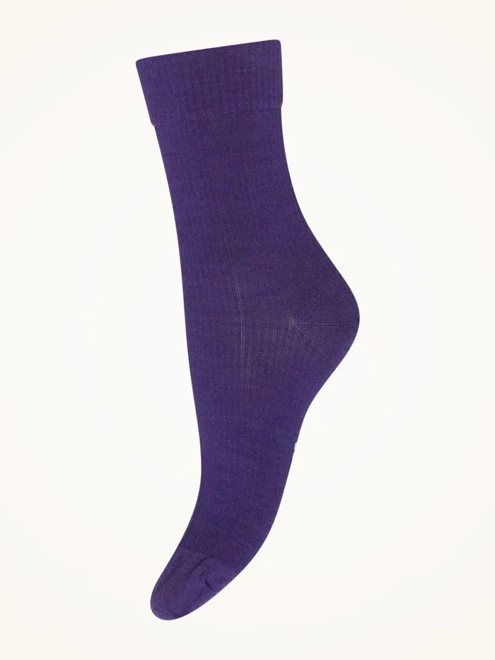 Wolford Merino Rib Support Socks Purple Space Women Socks