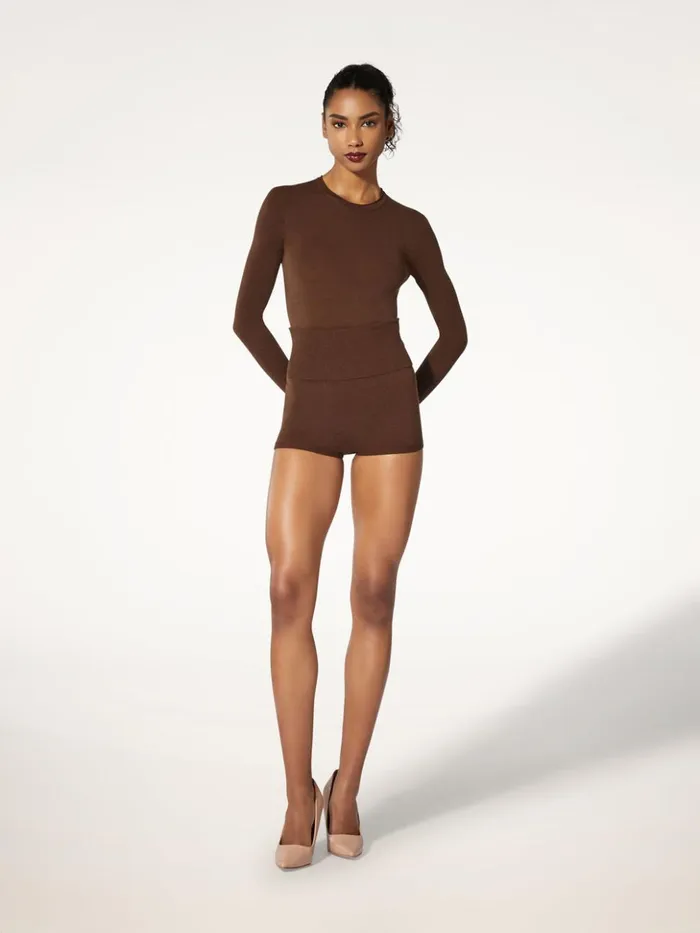 Wolford The Merino Shorts Umber Women Leggings and Bikers