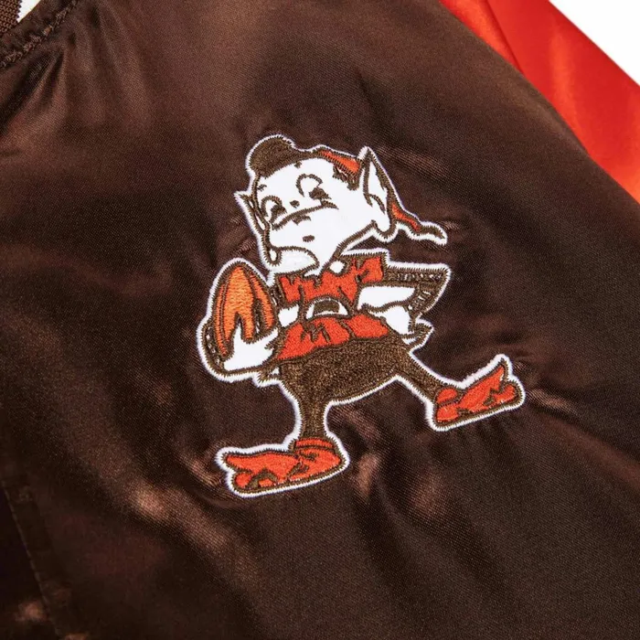 Women039s Jackets and Outerwear Mitchell and Ness Women039s Satin Jacket 20 Cleveland Browns Women039s Jackets and Outerwear Mitchell and Ness Women039s Satin Jacket 20 Cleveland Browns