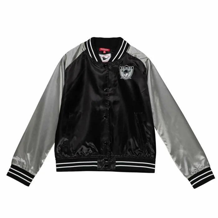Women039s Jackets and Outerwear Mitchell and Ness Women039s Satin Jacket 20 Oakland Raiders Women039s Jackets and Outerwear Mitchell and Ness Women039s Satin Jacket 20 Oakland Raiders