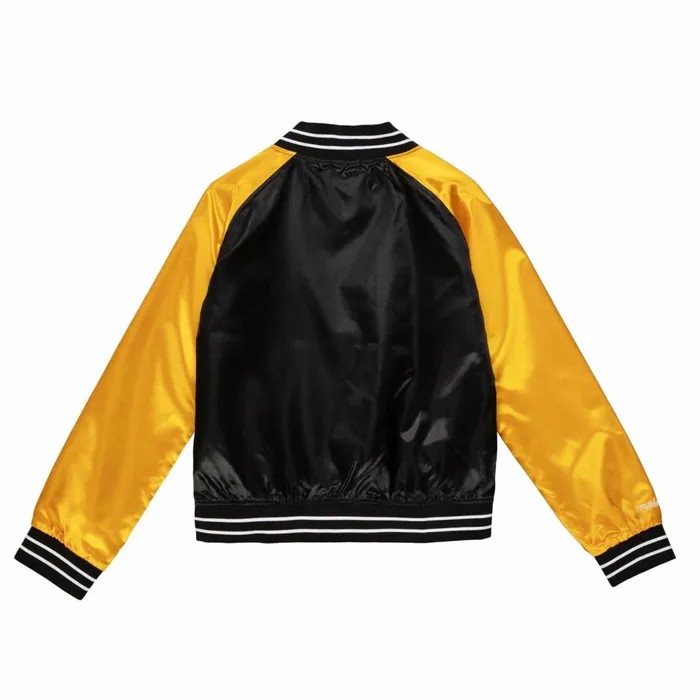 Women039s Jackets and Outerwear Mitchell and Ness Women039s Satin Jacket 20 Pittsburgh Steelers Women039s Jackets and Outerwear Mitchell and Ness Women039s Satin Jacket 20 Pittsburgh Steelers