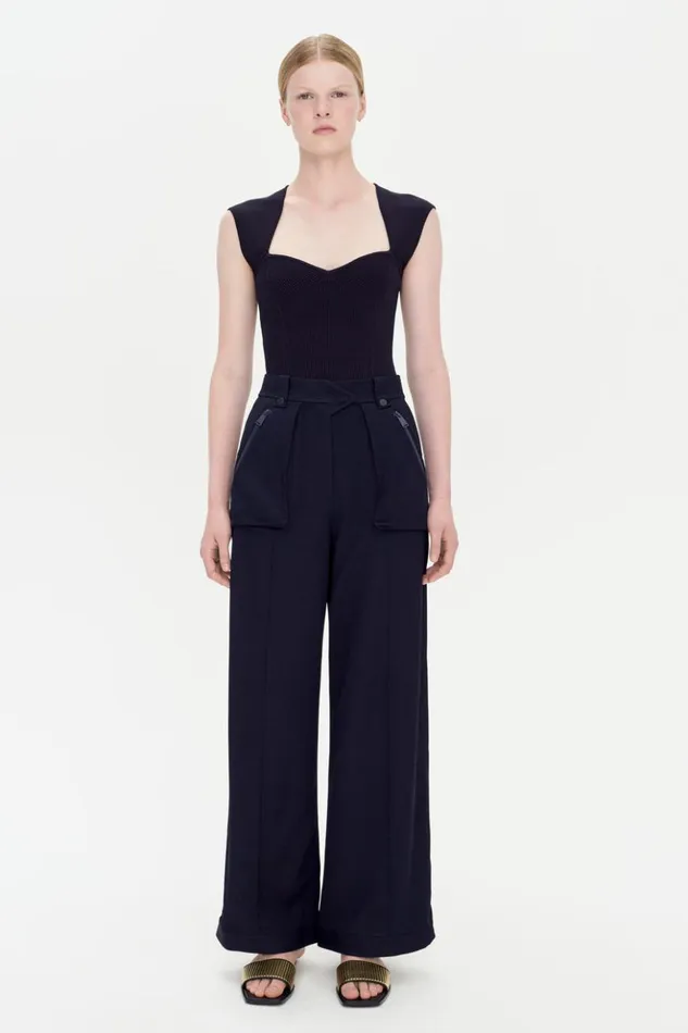 Women Abia Tee Midnight Jonathan Simkhai Tops and Bodysuits