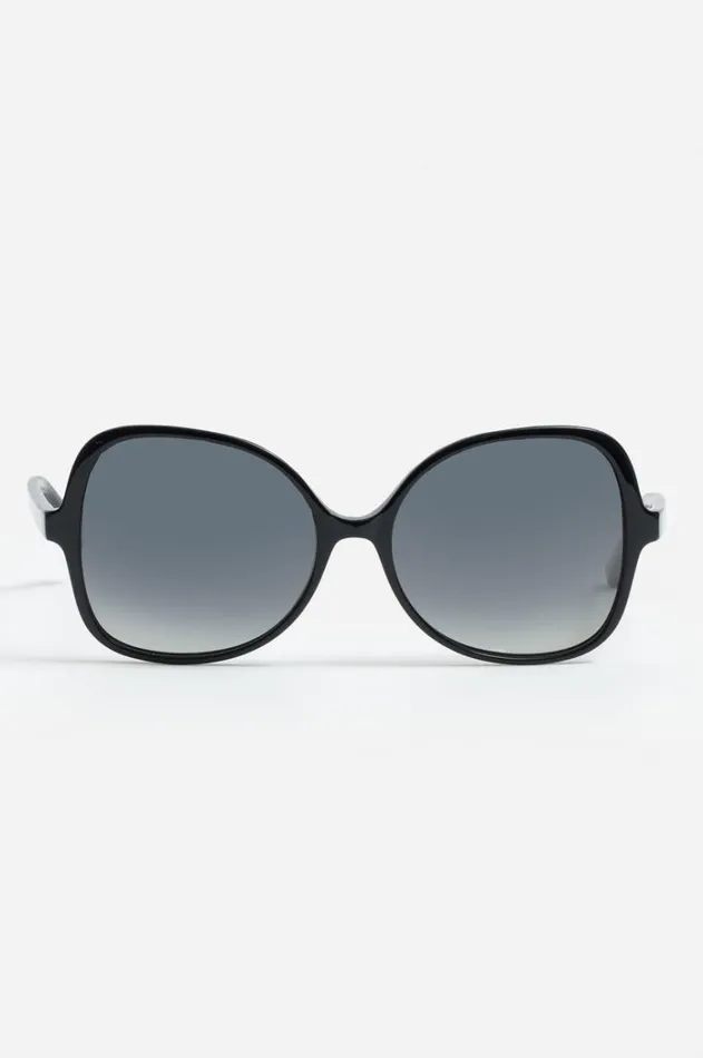 Women Addison Sunglasses Solid Black Johnny Was Eye Wear