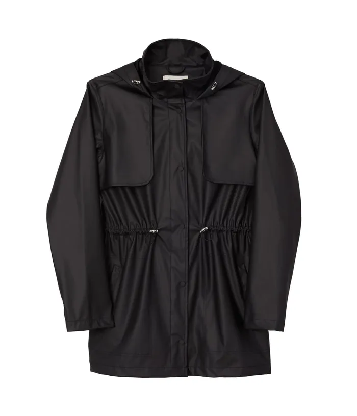 Women Alexis WomenS Rain Jacket Black Matt and Nat Raincoats