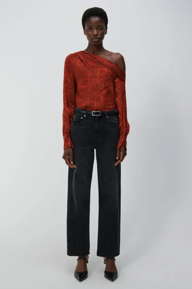 Women Alice Top Carmine Python Jonathan Simkhai Tops and Bodysuits
