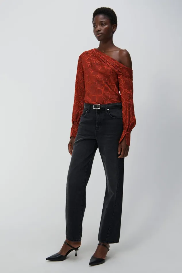 Women Alice Top Carmine Python Jonathan Simkhai Tops and Bodysuits
