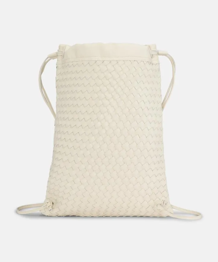 Women Backpacks Ilse Jacobsen String Backpack 8211 Egg White Silver Women Backpacks Ilse Jacobsen String Backpack 8211 Egg White Silver