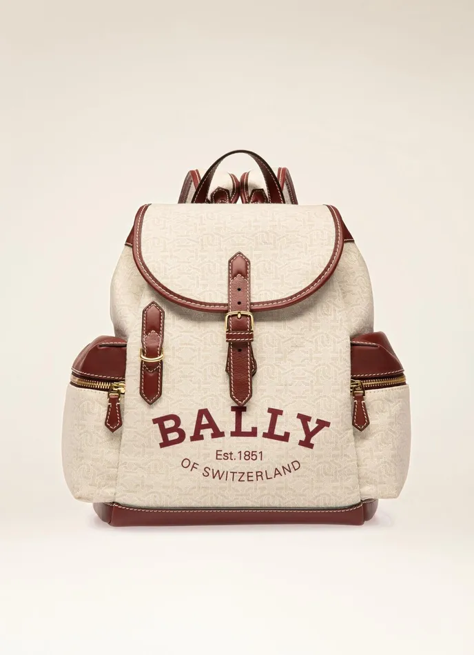 Women Bally Backpacks Cliford Small 8211 Linen Backpack In Natural