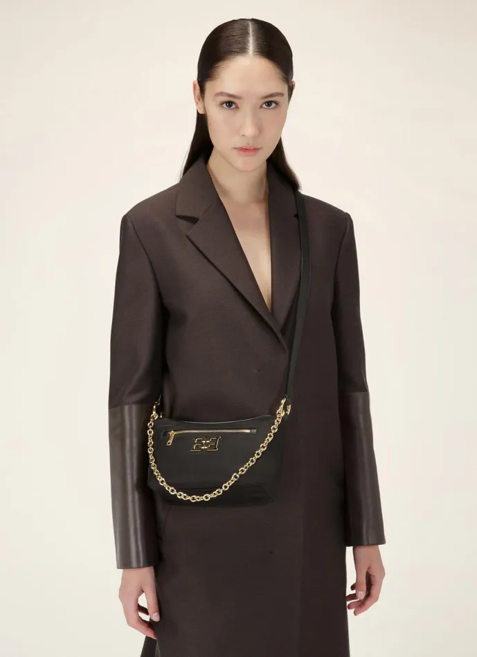 Women Bally Crossbody Bags Eyfel 8211 Nylon Crossbody Bag In Black
