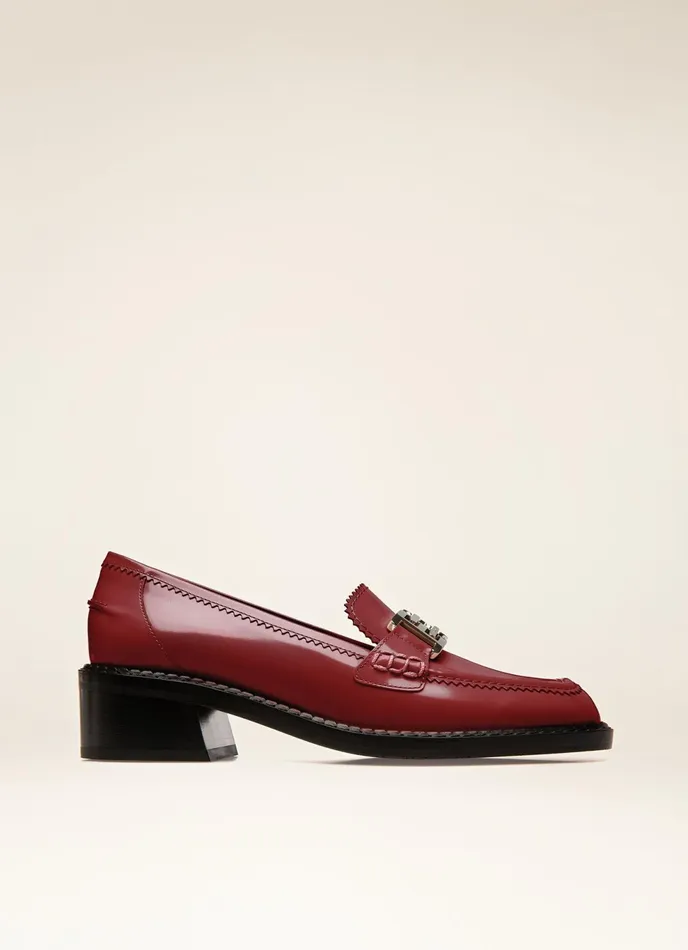 Women Bally Flats and Moccasins Ellyane 8211 Leather Mocassins In Heritage Red Women Bally Flats and Moccasins Ellyane 8211 Leather Mocassins In Heritage Red