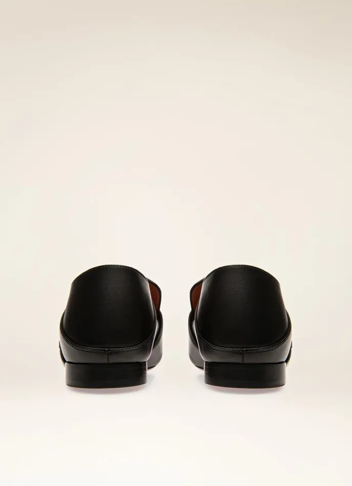 Women Bally Flats and Moccasins Janelle 8211 Calf Leather Slipper In Black