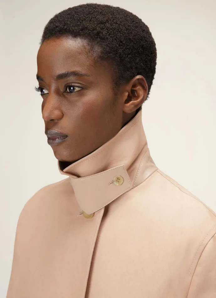 Women Bally Outerwear ALine Coat 8211 Cotton Outerwear In Pink