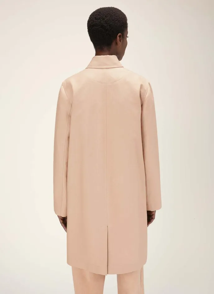 Women Bally Outerwear ALine Coat 8211 Cotton Outerwear In Pink