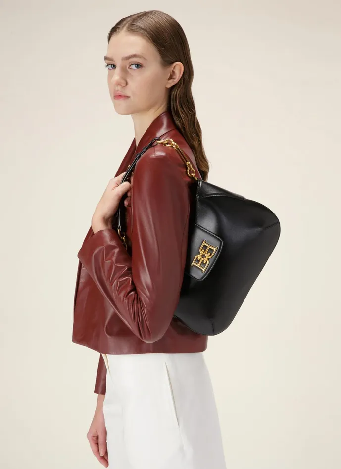 Women Bally Shoulder Bags Breanne 8211 Leather Shoulder Bag In Black
