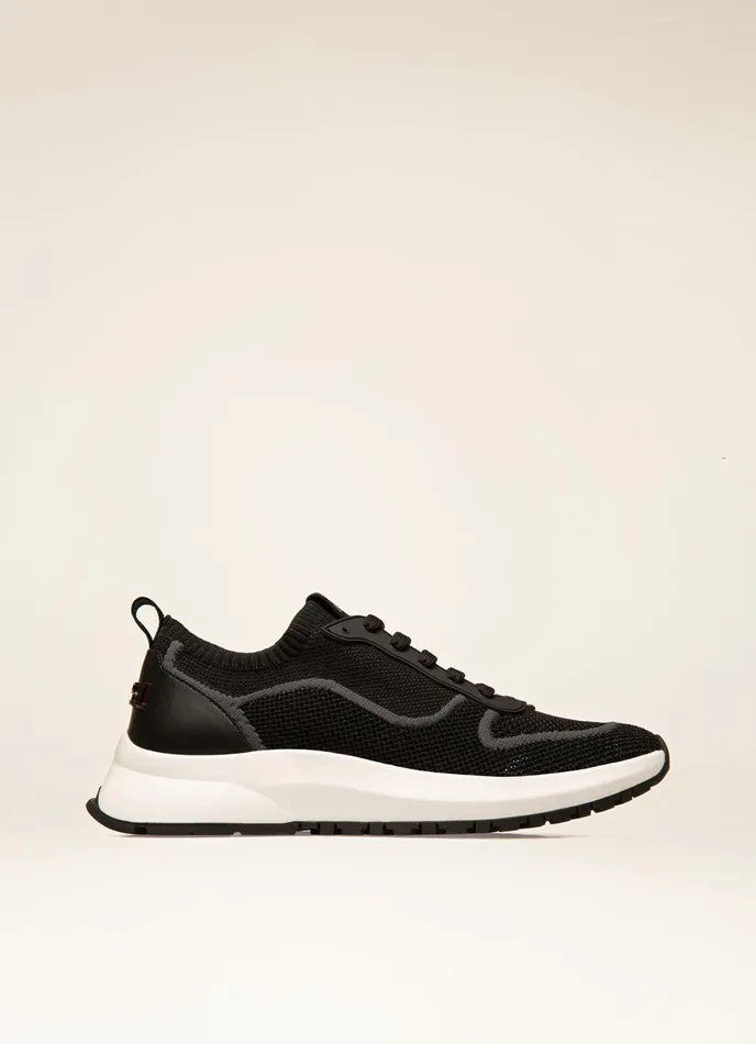 Women Bally Sneakers Davyn 8211 Polyester Mix Sneakers In Black