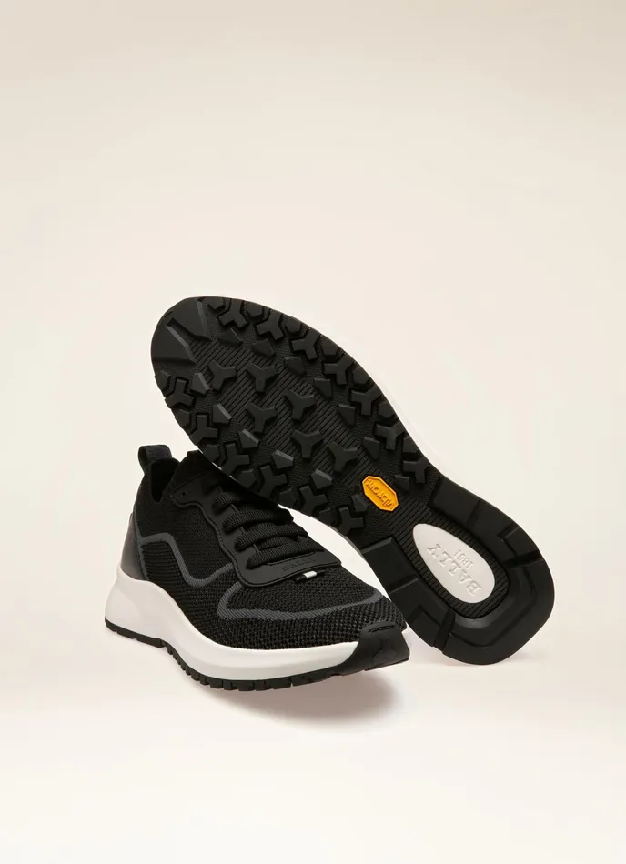 Women Bally Sneakers Davyn 8211 Polyester Mix Sneakers In Black