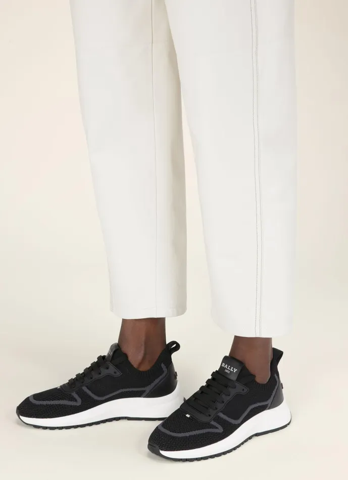 Women Bally Sneakers Davyn 8211 Polyester Mix Sneakers In Black