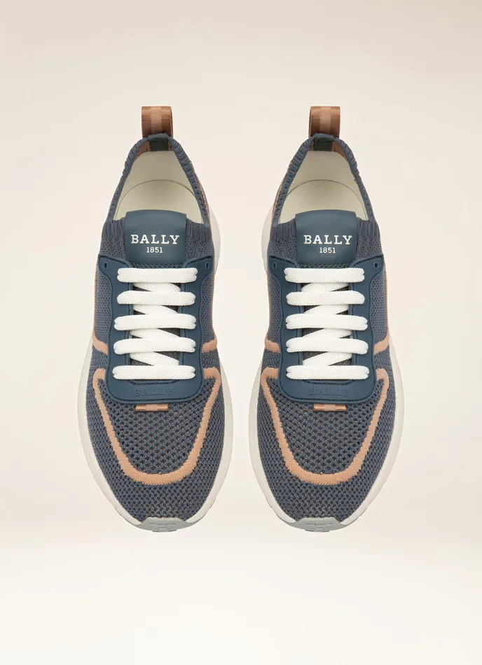 Women Bally Sneakers Davyn 8211 Polyester Mix Sneakers In Light Blue