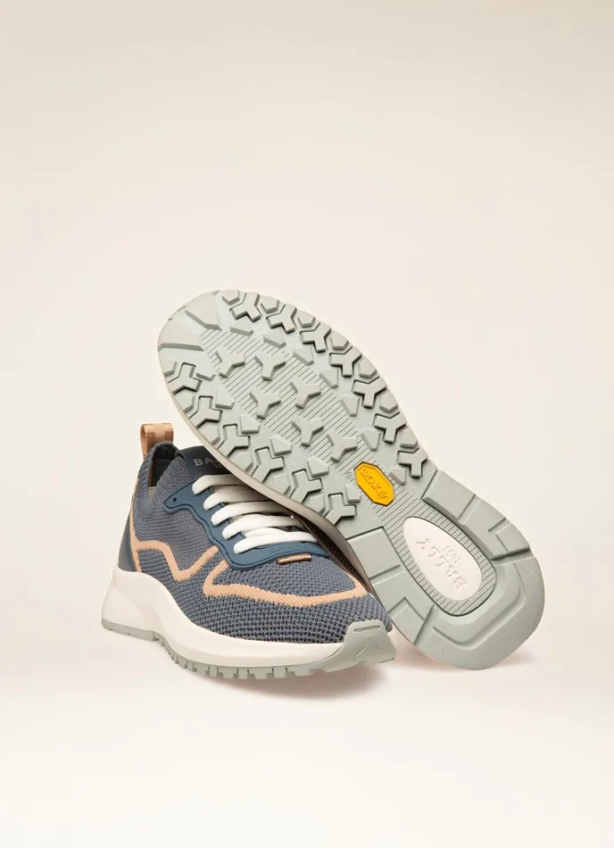 Women Bally Sneakers Davyn 8211 Polyester Mix Sneakers In Light Blue