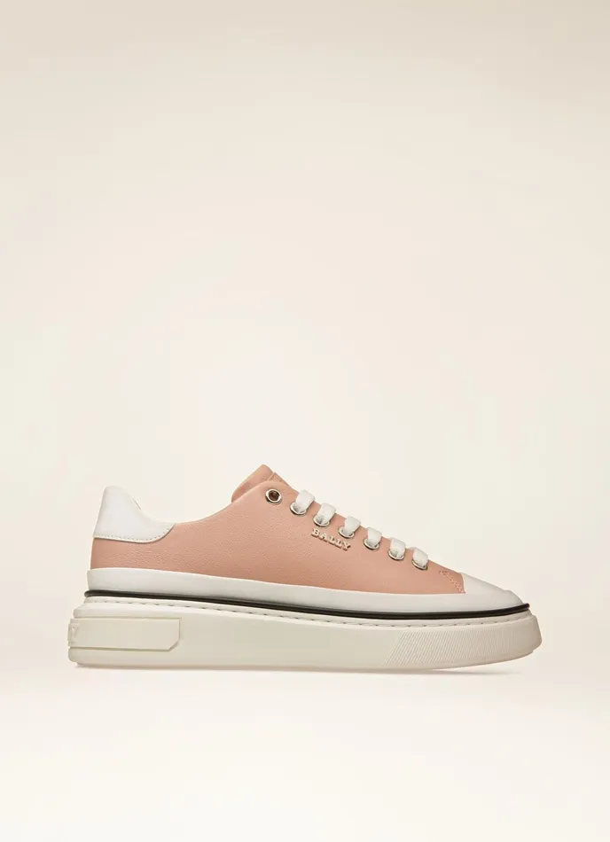 Women Bally Sneakers Maily 8211 Leather Sneakers In Pink