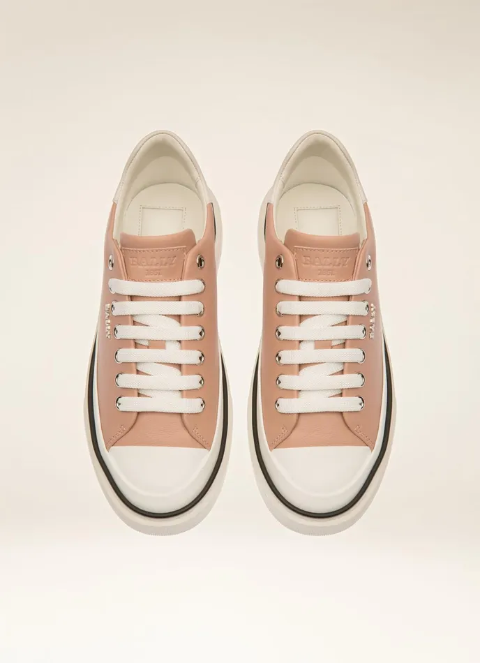 Women Bally Sneakers Maily 8211 Leather Sneakers In Pink