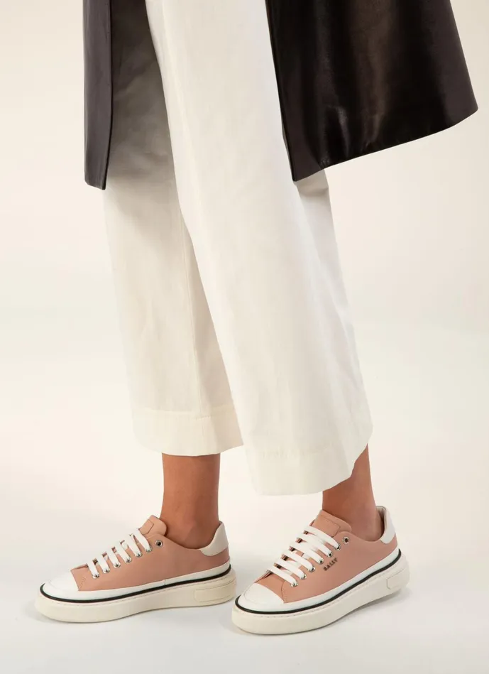 Women Bally Sneakers Maily 8211 Leather Sneakers In Pink