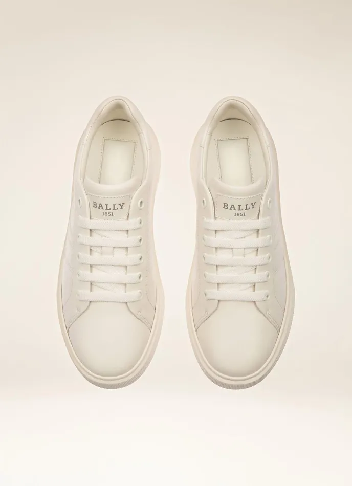 Women Bally Sneakers Mandye 8211 Leather Sneakers In White