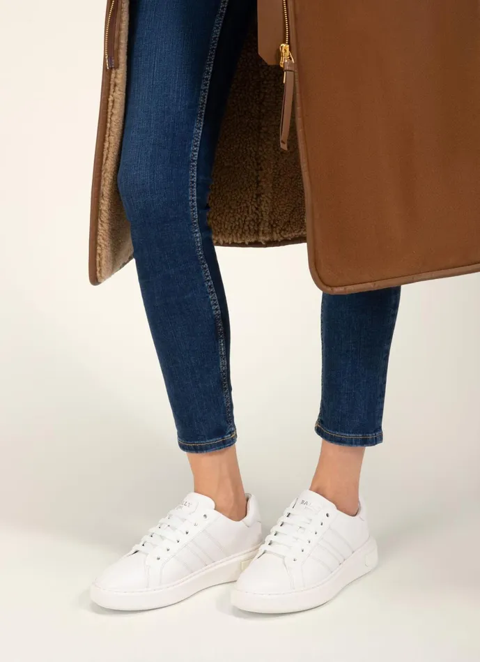 Women Bally Sneakers Mandye 8211 Leather Sneakers In White
