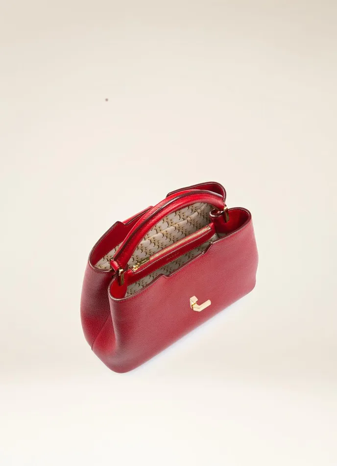 Women Bally Top Handle Bags Jorah 8211 Leather Top Handle Bag In Red