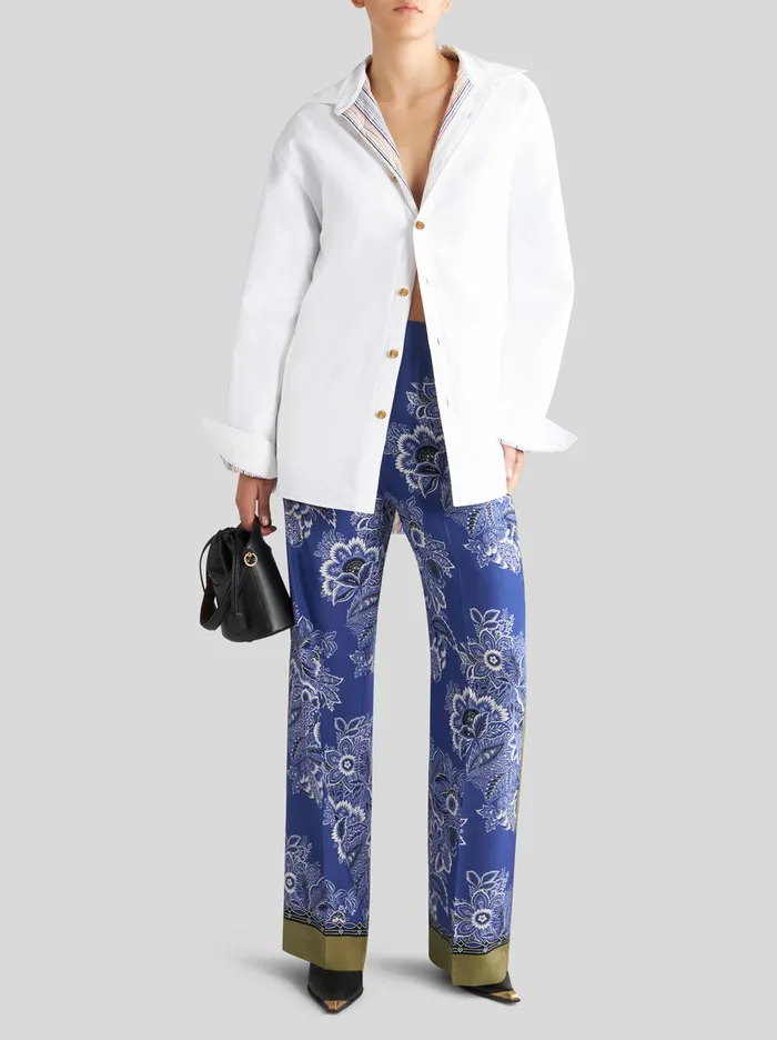 Women Bandanna Bouquet Palazzo Trousers Etro Trousers