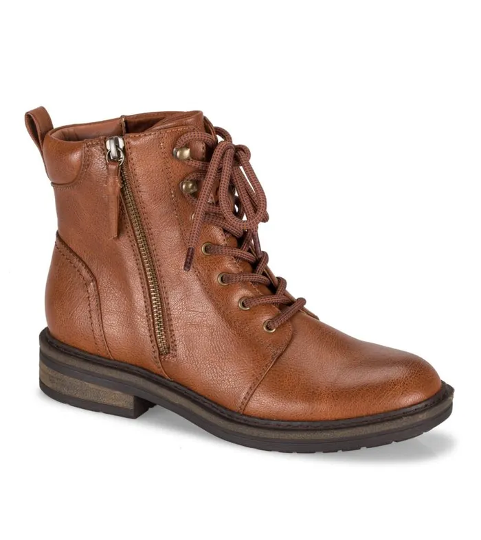 Women Baretraps Booties Amysue Lace Up Bootie Cognac