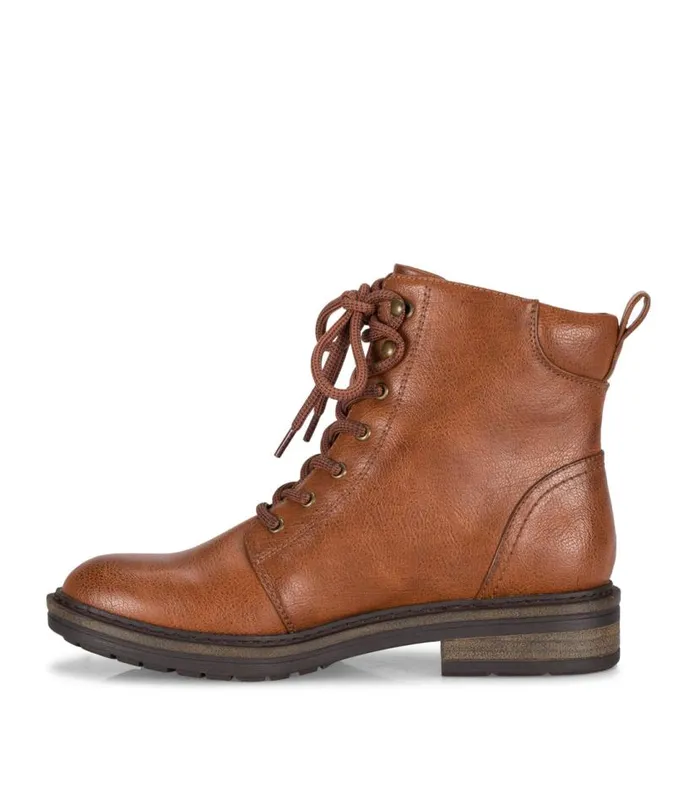 Women Baretraps Booties Amysue Lace Up Bootie Cognac Women Baretraps Booties Amysue Lace Up Bootie Cognac