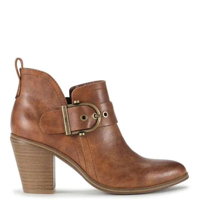 Women Baretraps Booties Karina Block Heel Ankle Bootie Brown Women Baretraps Booties Karina Block Heel Ankle Bootie Brown