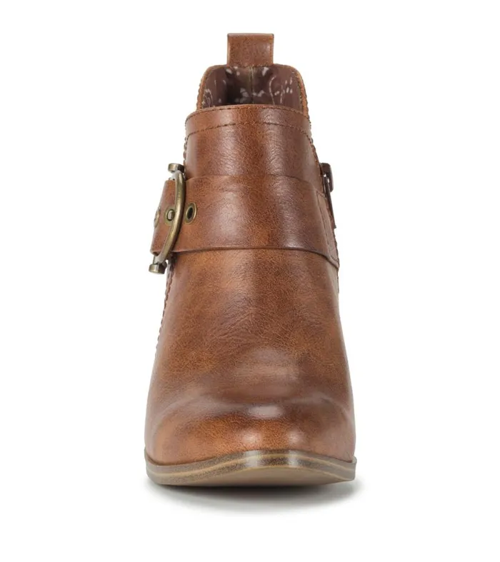 Women Baretraps Booties Karina Block Heel Ankle Bootie Brown Women Baretraps Booties Karina Block Heel Ankle Bootie Brown