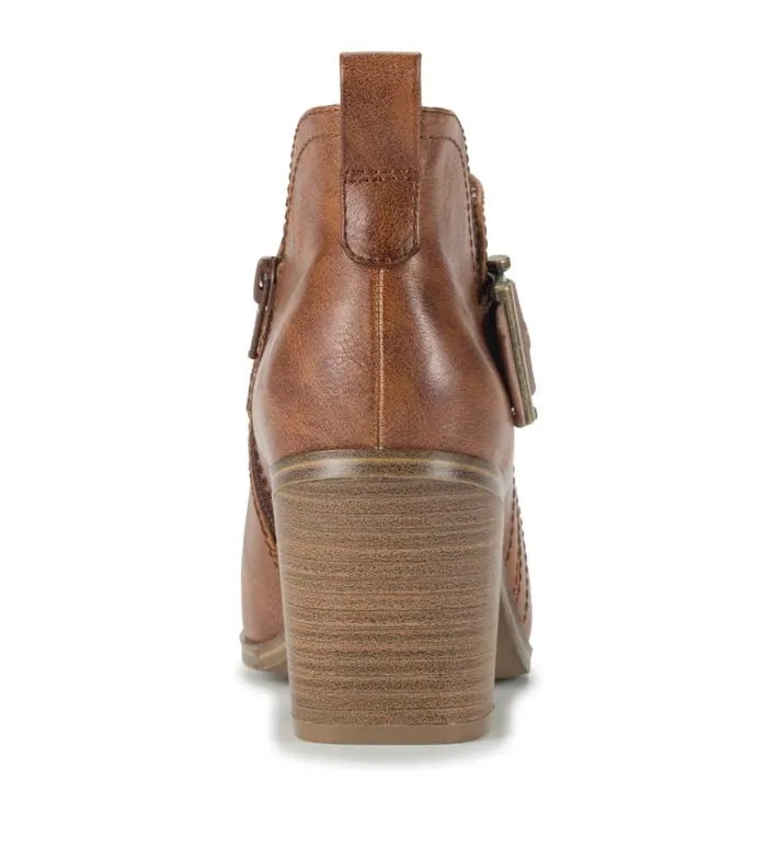 Women Baretraps Booties Karina Block Heel Ankle Bootie Brown Women Baretraps Booties Karina Block Heel Ankle Bootie Brown