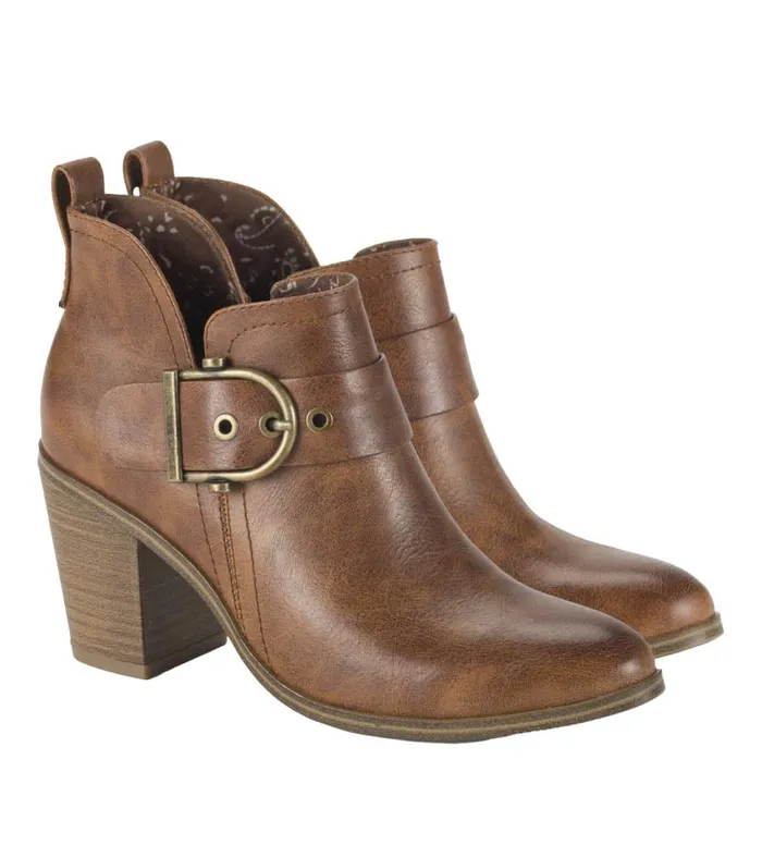 Women Baretraps Booties Karina Block Heel Ankle Bootie Brown Women Baretraps Booties Karina Block Heel Ankle Bootie Brown