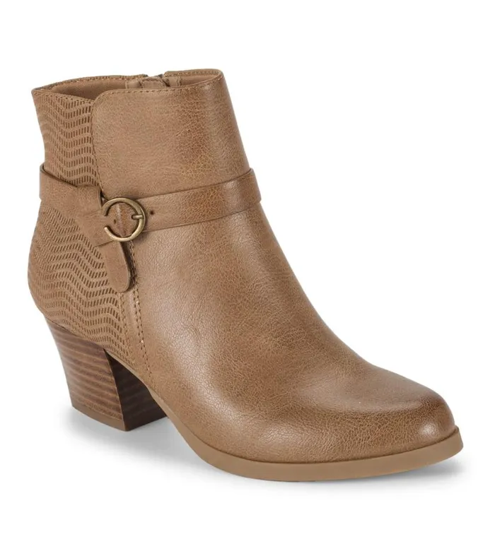 Women Baretraps Booties Linda Block Heel Bootie Salted Caramel
