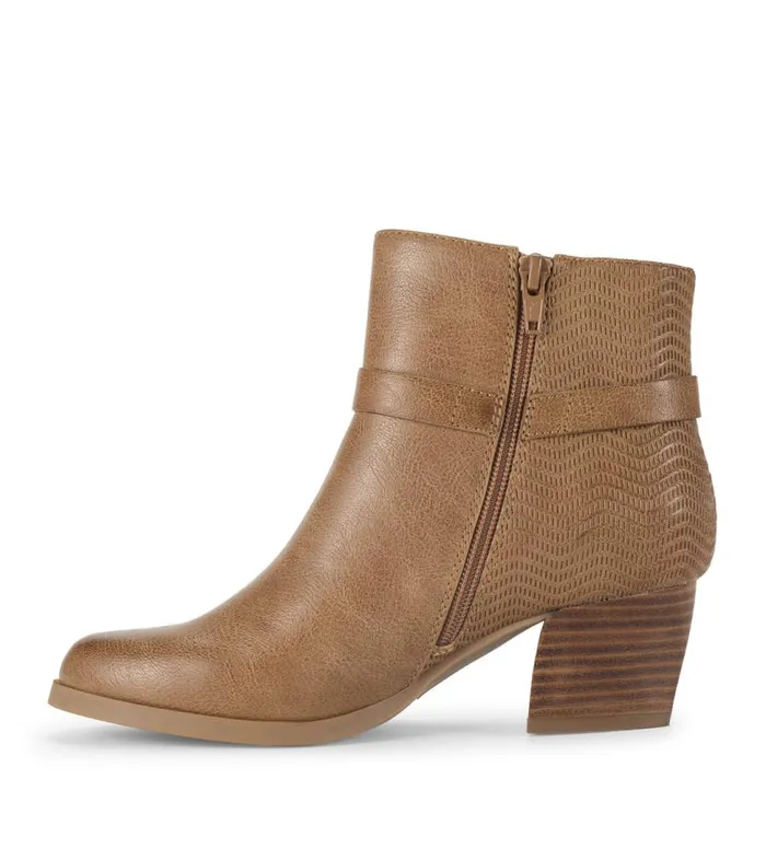 Women Baretraps Booties Linda Block Heel Bootie Salted Caramel Women Baretraps Booties Linda Block Heel Bootie Salted Caramel