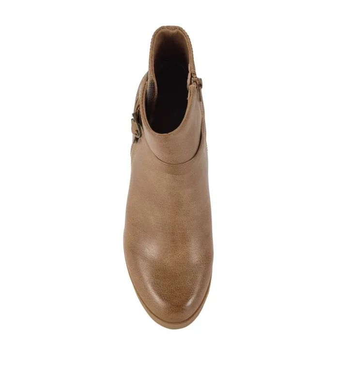 Women Baretraps Booties Linda Block Heel Bootie Salted Caramel Women Baretraps Booties Linda Block Heel Bootie Salted Caramel