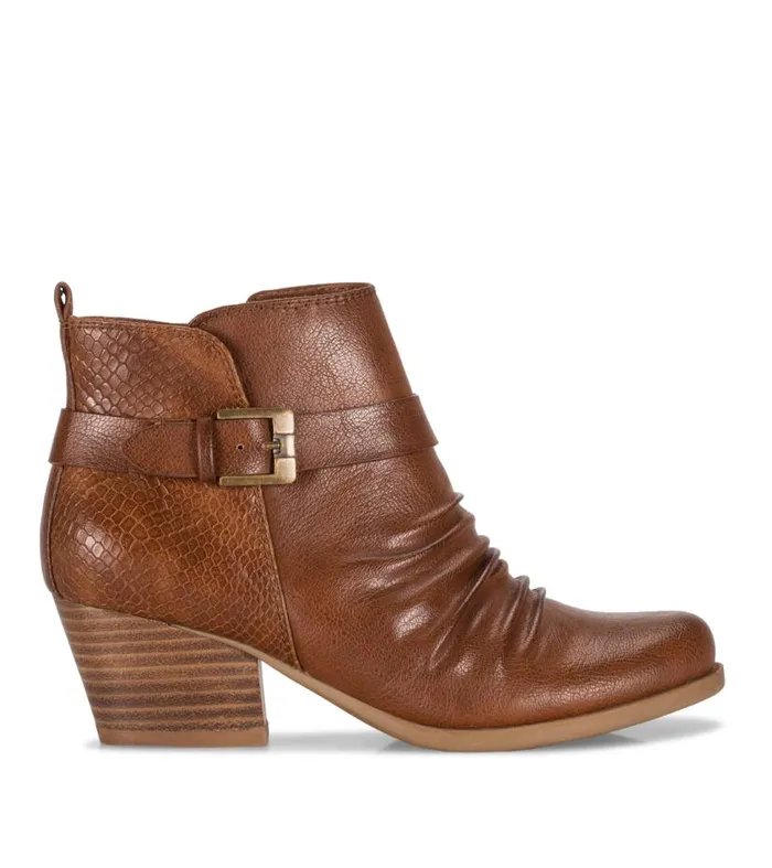 Women Baretraps Booties Rebel Block Heel Bootie Cognac Women Baretraps Booties Rebel Block Heel Bootie Cognac