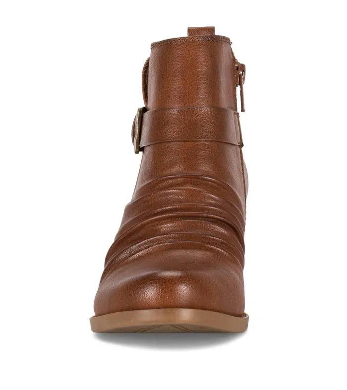 Women Baretraps Booties Rebel Block Heel Bootie Cognac Women Baretraps Booties Rebel Block Heel Bootie Cognac