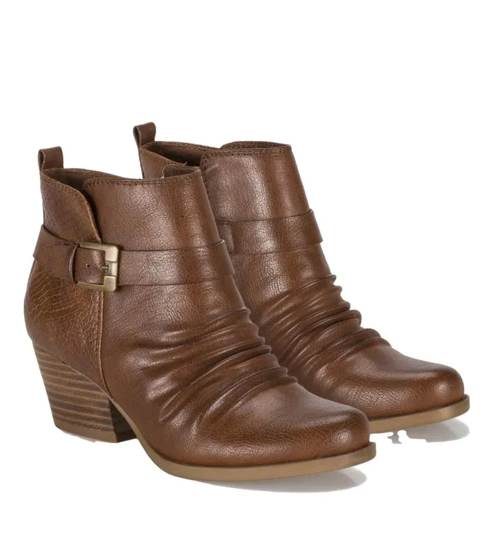Women Baretraps Booties Rebel Block Heel Bootie Cognac Women Baretraps Booties Rebel Block Heel Bootie Cognac