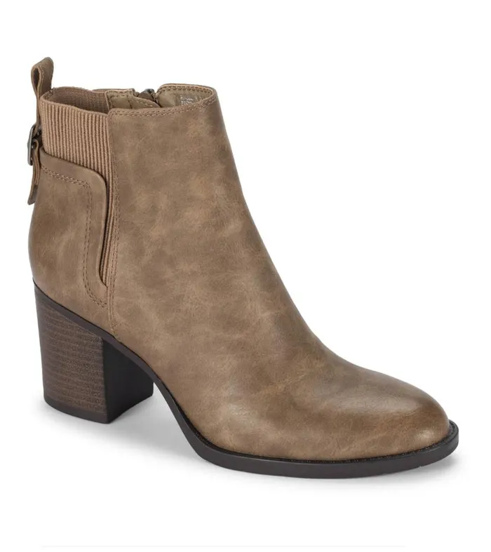 Women Baretraps Booties Rhoslyn Block Heel Bootie Taupe
