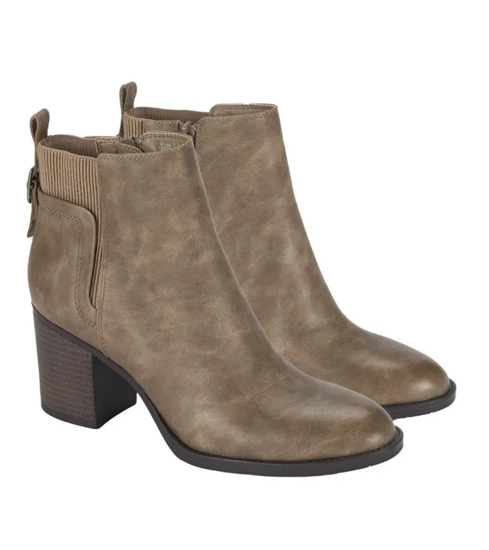 Women Baretraps Booties Rhoslyn Block Heel Bootie Taupe Women Baretraps Booties Rhoslyn Block Heel Bootie Taupe