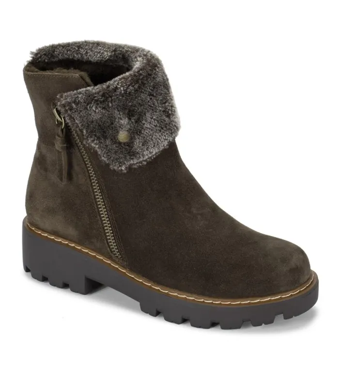 Women Baretraps Booties Wyoming Water Resistant Boot Moss Suede