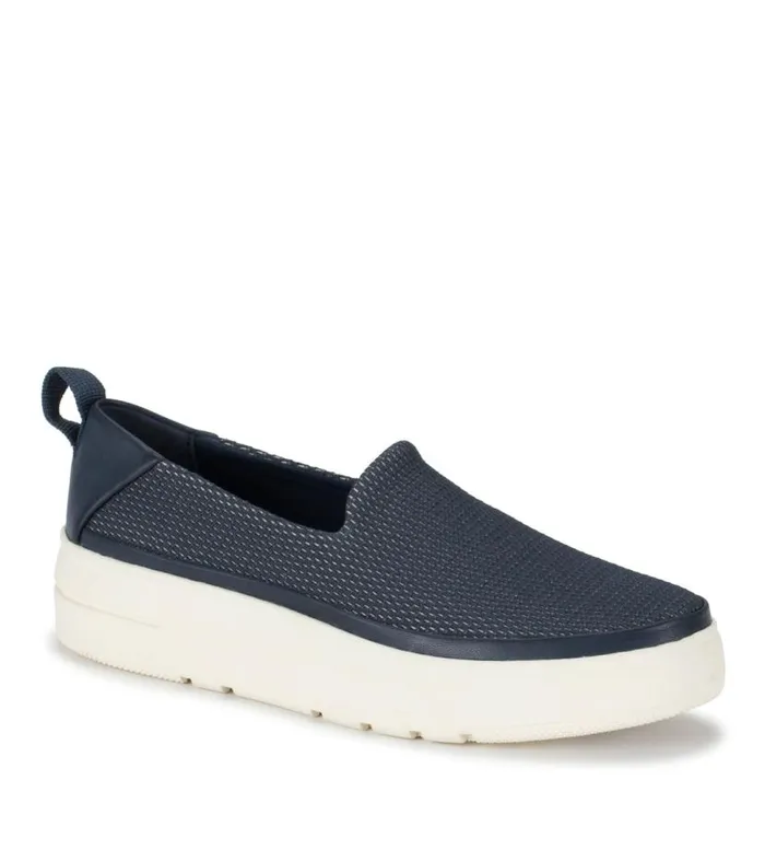 Women Baretraps Flats and Loafers Nevin Slip On Sneaker Navy Blue Mesh