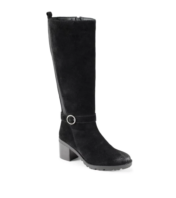Women Baretraps Knee High Boots Della Tall Boot Black Suede